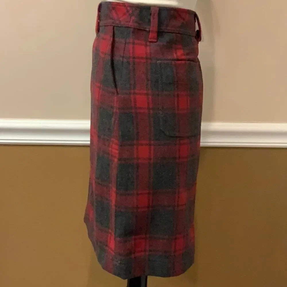 NWOT Eddie Bauer Wool Blend plaid Skirt 2P